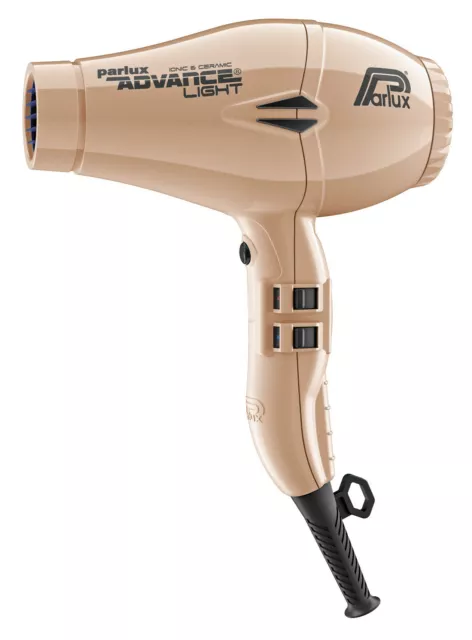 Parlux Advance Light Ionic Ceramic Hair Dryer Light Gold + Free Brush