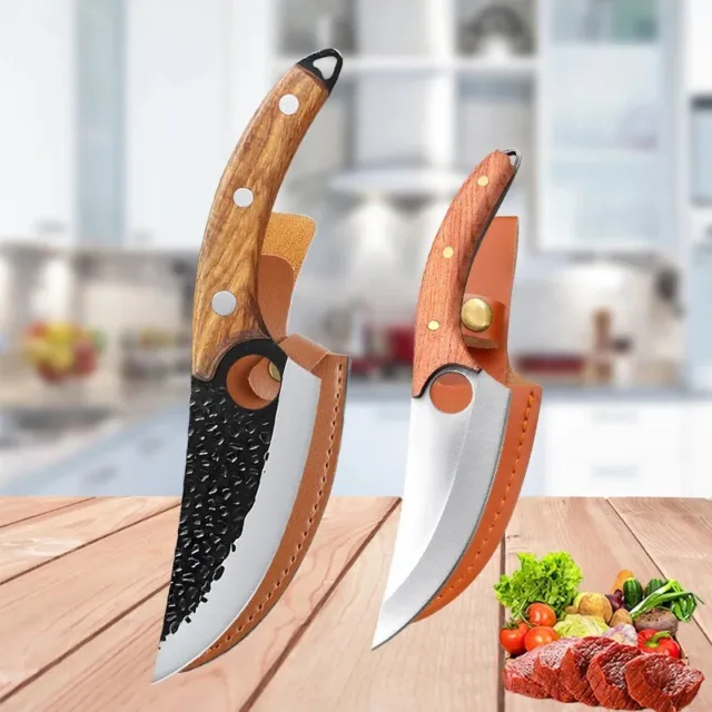 Küchenmesser, Hochwertige Materialien Ultra scharfe Messer, Lederscheide
