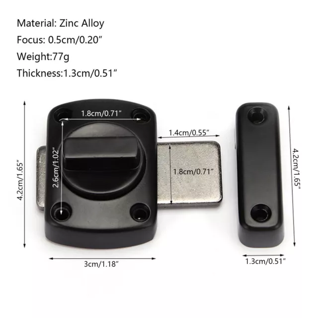 Rotating Bolt Latch Safety Door Sliding Lock Fence Gate Latches Home Security