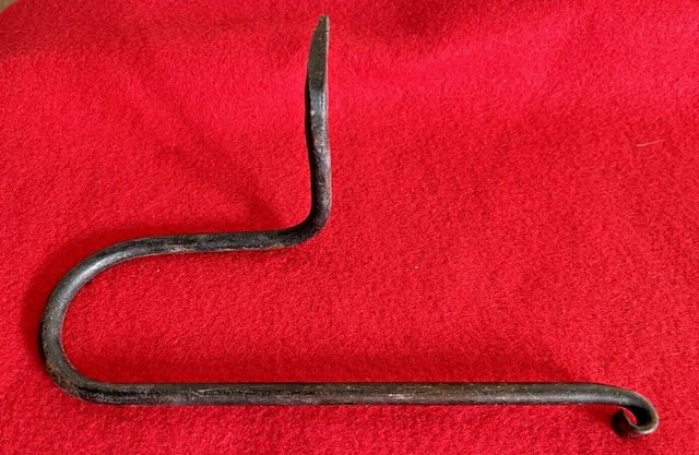 1 Hand Forged 7" Wrought Iron Blacksmith Spike Towel Hook Sturdy And Strong