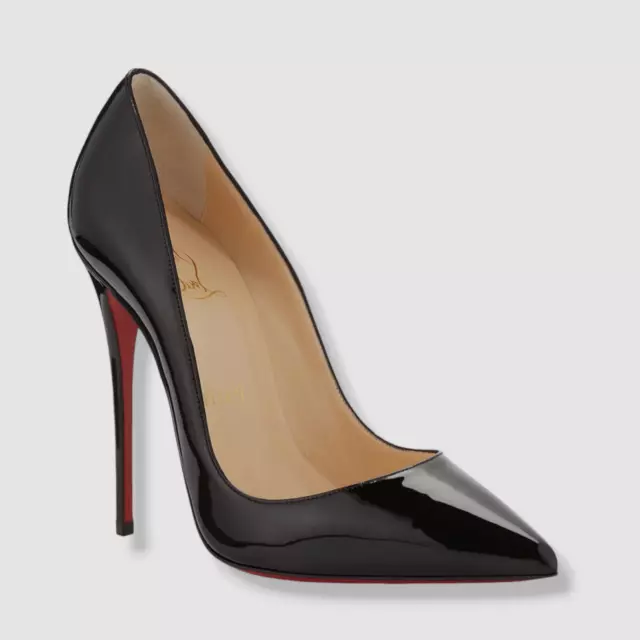 $795 Christian Louboutin Women's Black Leather Heel Pump Shoes Size EU 36/ US 6
