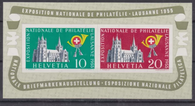 Schweiz Block 15 postfrisch, Nationale Briefmarkenausstellung ,Lausanne" 1955