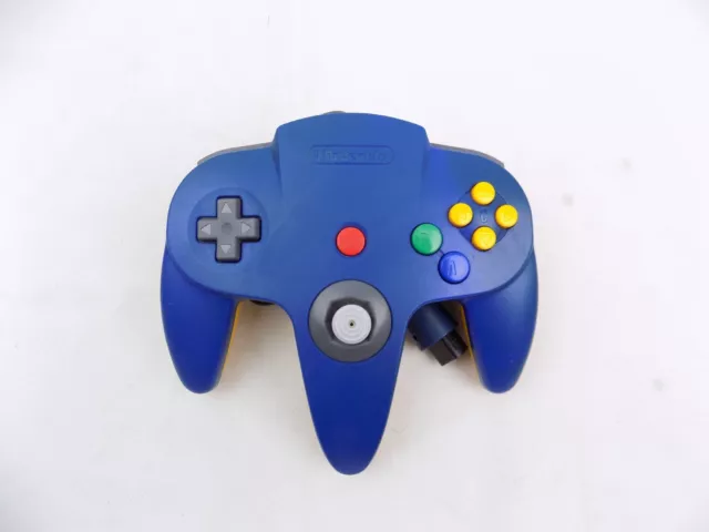 Like New Genuine Nintendo 64 Blue / Yellow N64 Controller - 9/10 Joystick