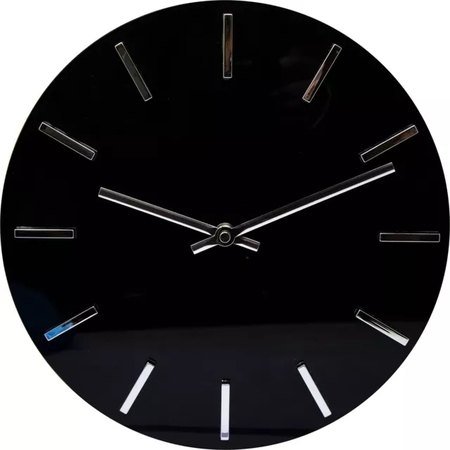 Hanging 29Cm Black Wall Clock Bedroom Living Room Home Office Decoration Gift