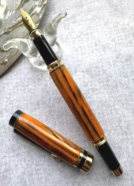 Old Griz HAND CRAFTED Tigers Eye Fountain Pen