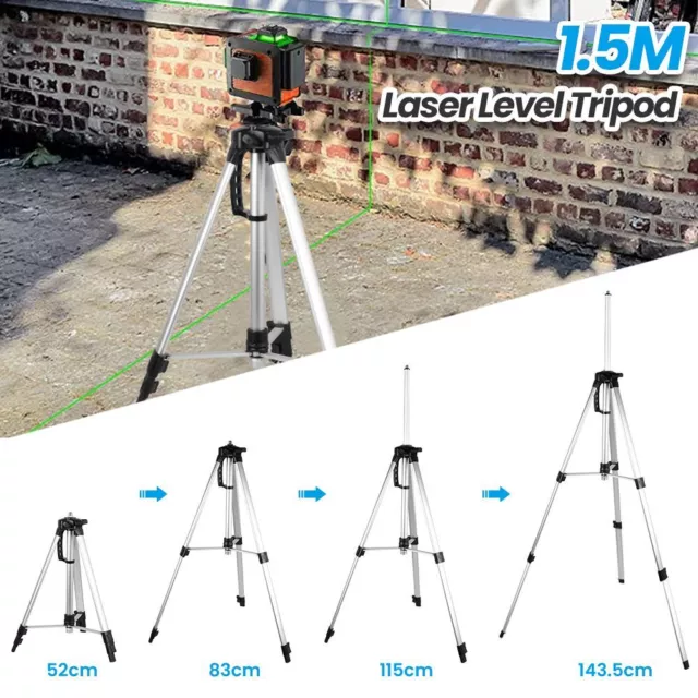 Universal Stativ 1.5M Verstellbar Stativ Ständer Dreibein Tripod für Laser Level