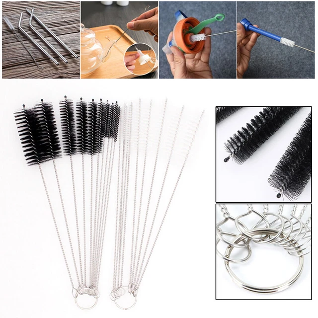 Brosse Nettoyante Pour Paille, Tuyau, Biberon - Nylon Et Métal, 23 Cm - Idéale Cuisine