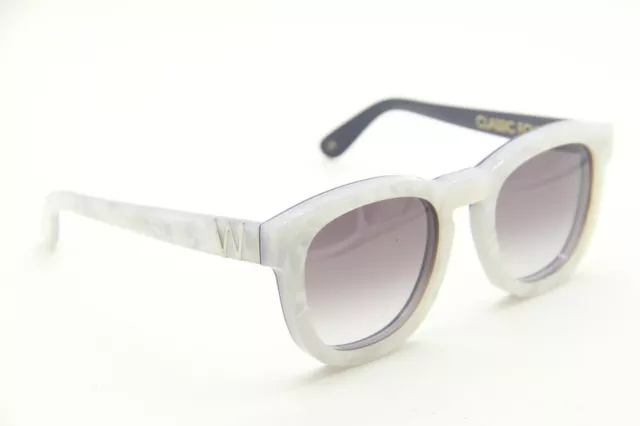 New Wildfox Classic Fox White Blue Authentic Frames Sunglasses 50-16