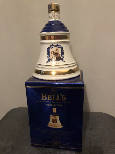 Queen and Prince Philip Bells wade whisky decanter 1997 50th Golden wedding
