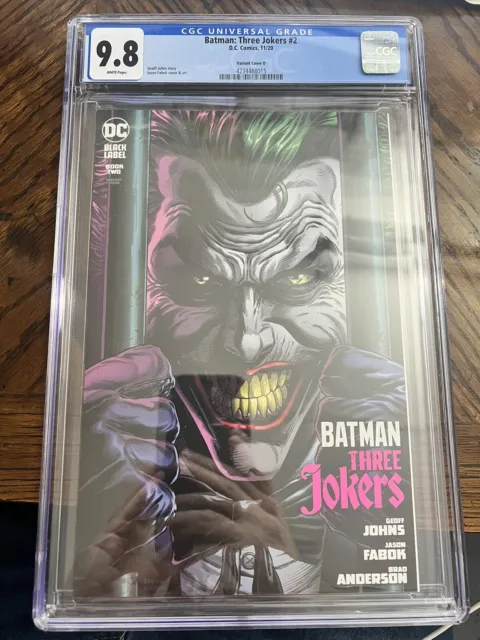 Batman Three Jokers #2 CGC 9.8 2020 DC Comics Jason Fabok Variant D Cover
