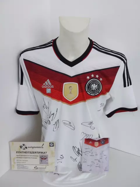 Deutschland Trikot WM 2014 Teamsigniert DFB Fußball Weltmeister Adidas COA M