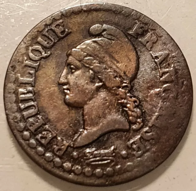 1 centime l'an 7 A Dupré France - Cuivre