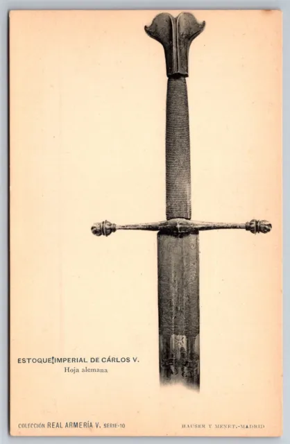 Imperial Rapier Of Charles V German Blade Royal Armory Of Madrid Postcard P3