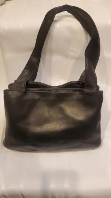 Perlina New York Black Leather Purse Shoulder Bag