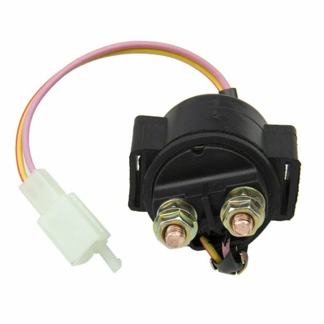 Two Wire Start Module 2 PIN/2 WIRE Starter Relay Solenoid For GY6 ATV Go Kart Scooter Moped ...