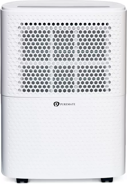 PureMate Portable 12 Litre Dehumidifier with Ioniser and Clothes Drying Function