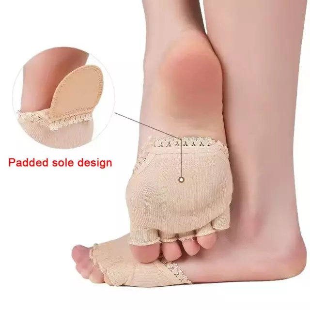 5-Finger Toe Separator and Bunion Protector Half-palm Sock Care - Foot W6L8