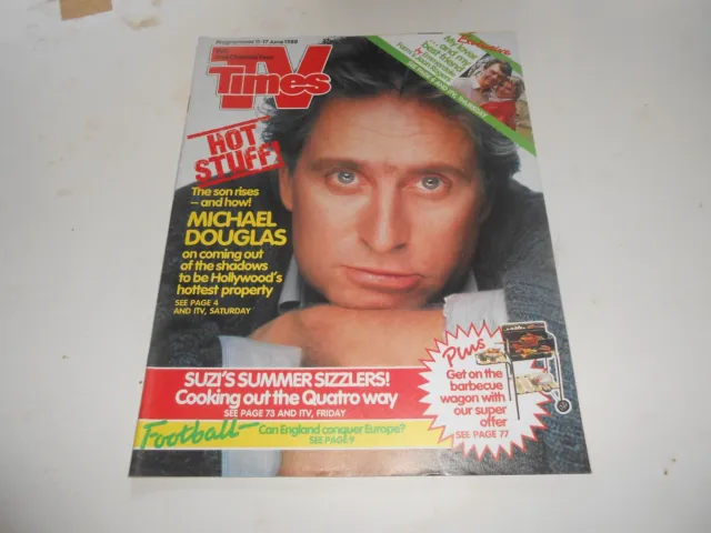 TV Times Magazine TVS 11-17 June 1988 Michael Douglas Emmerdale Brian Conley