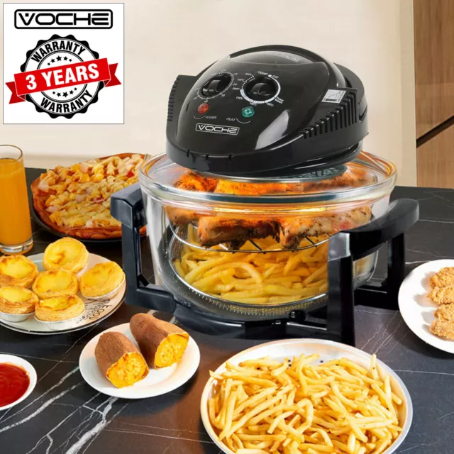 Halogen Oven Air Fryer 1400W Electric Multi Function Convection Cooker 12 Litre