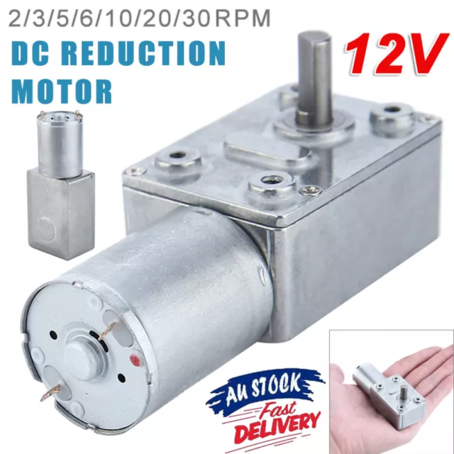 DC 12V Gear Speed Reduction High torque Worm Electric Geared Motor Gear Reducer