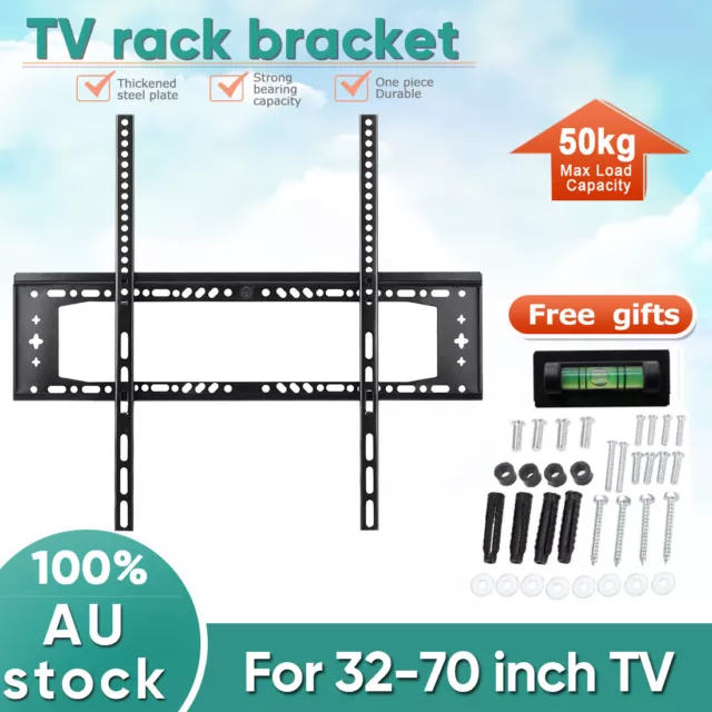 TV Wall Mount Bracket LCD LED Plasma Flat Slim 32 42 47 50 52 55 60 65 70 75" AU