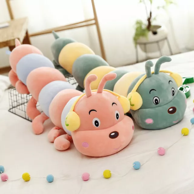 Kids Giant Big Soft Caterpillar Sleeping Pillow Doll Huge Stuffed Colorful Toys