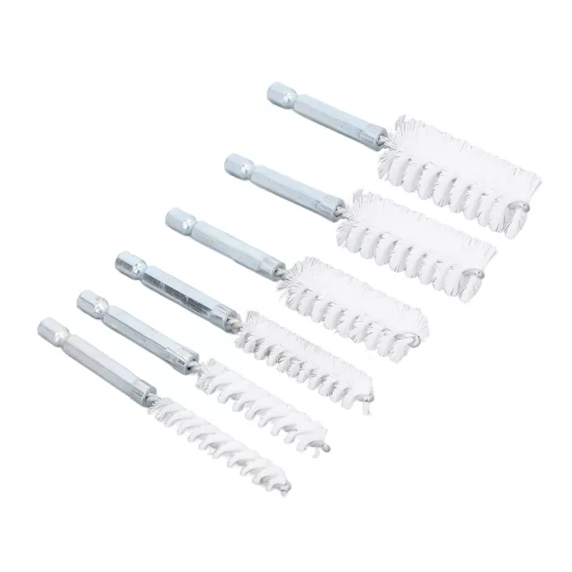 (White))Bore Brush 6 Pieces Brush Bore Cleaning Brush Set With 1/4in Hex Shank