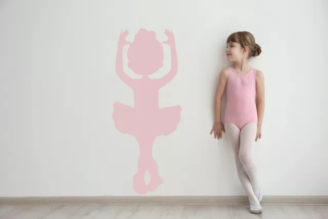 LARGE Adorable Ballerina Girls Silhouette Wall Decals 2