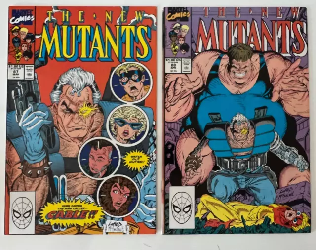 The New Mutants #87 & #88 - 1st & 2nd app of Cable - 1st print - Marvel Comics