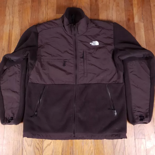 The North Face Denali Full Zip Polartec Fleece Sweater Jacket Size Large Brown