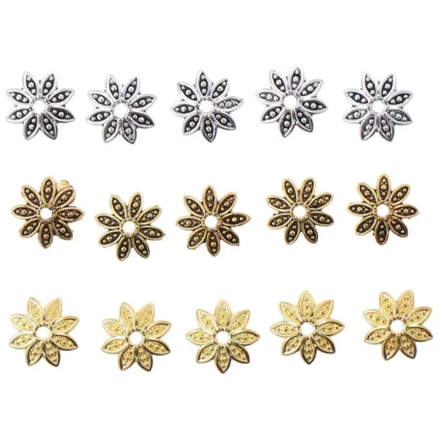 gold, silver,brilliant gold Flower Beads Caps  Jewelry Accessories