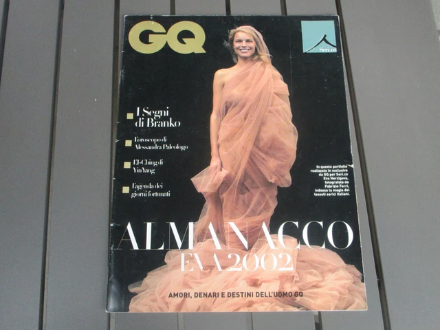 GQ italy Eva Herzikova dicembre 1999 GQ 2002 ALMANACCO EVA