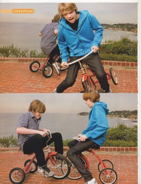 Sprouse boys Cole Dylan pinup bike tricycle pictures photos clippings cuttings