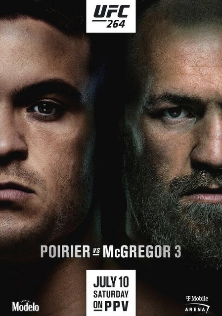 Poirier Vs Mcgregor Poster Locandina 45X32Cm || Arti Marziali Mma Ufc