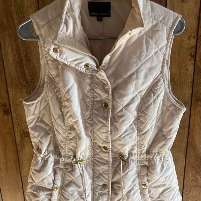 Womens Cynthia Rowley Quilted Puffer Style Vest Jacket Size Medium, #1068