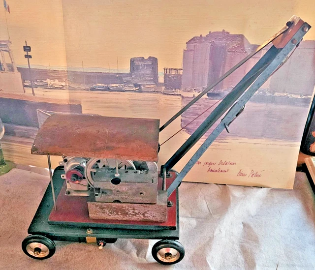 Camion Grue Strenco En Tôle – Jouet Ancien Des Années 60/70, Vintage France