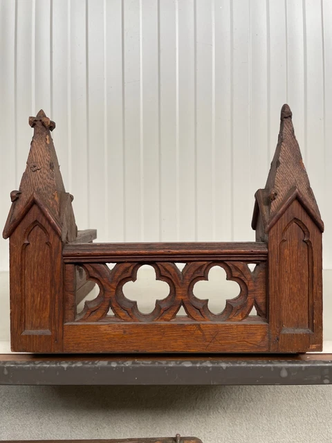 SALE! A Beautiful French Architectural Gothic revival church Crown/finial   oak 3
