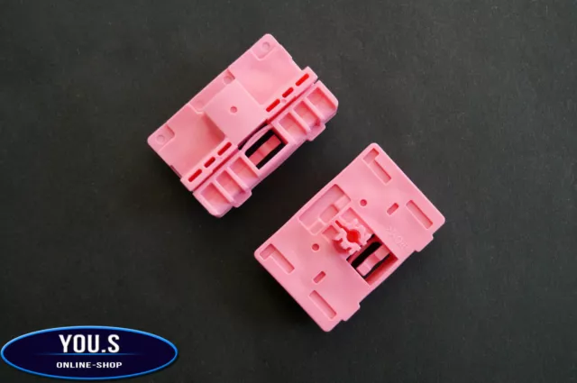2x für Audi A3 8L A6 4B 4F Fensterheber Reparatursatz Gleitbacke Vorne L/R