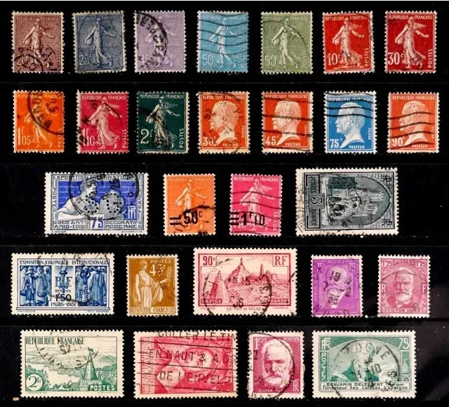 France: Classic Era Stamps Used Better Cv $52 Sound Briefmarken Gestempelt Top