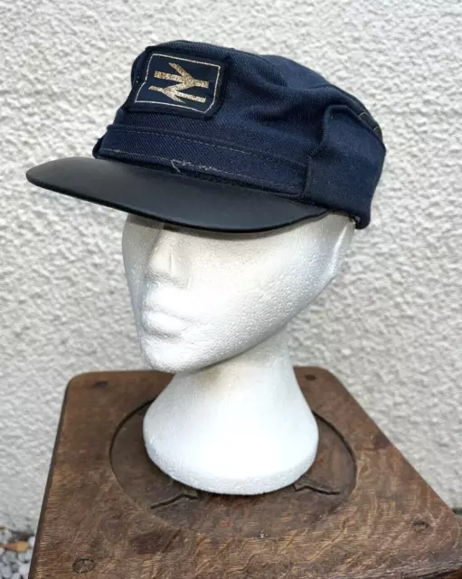 Vintage 1980's British Rail Train Drivers Guards Blue Cap/Hat 55cm