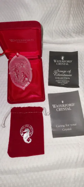 Waterford Crystal Ornament 1996 Silent Night Songs of Christmas First Edition