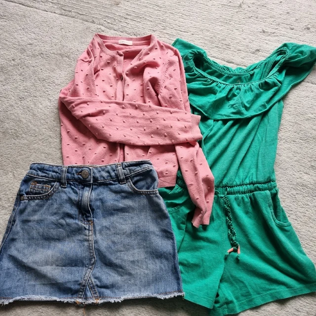 Pacchetto abiti estivi per ragazze età 6. Tuta, denim, cardigan, tuta, Next