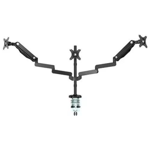 Loctek Pro Mount, 10"-30" Triple Gas Spring Monitor Stand - Aluminum Arm - Black