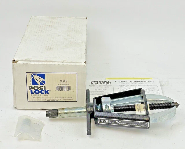 Posi Lock - 206- 2 Jaw, 6", 6 Ton W/Tip Protector -Gear And Bearing Puller D-206