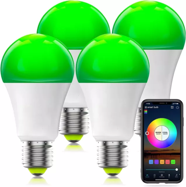 4 LAMPADINE WIFI Intelligente LED RGB Smart Multicolore E27 Bluethooth  Alexa EUR 29,90 - PicClick IT