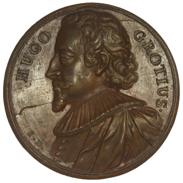 Hugo de Groot Portrait Medal by Jean Dassier, Early 18th Century