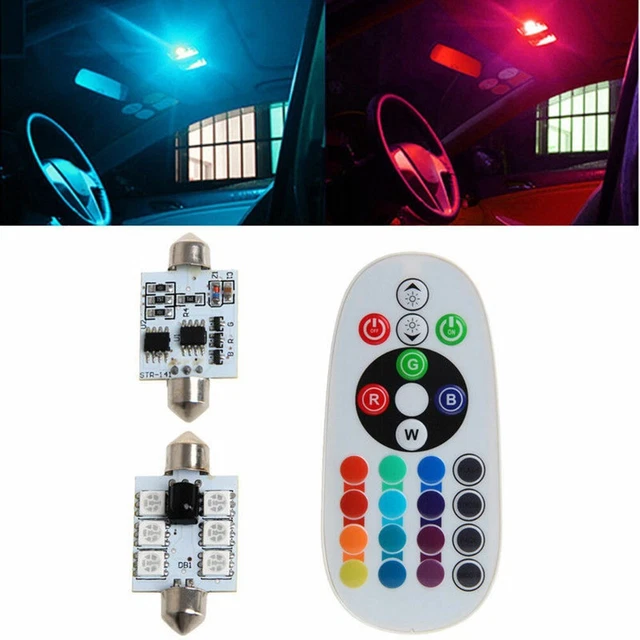 2 Ampoules LED Festoon 28mm 12V - Blanc 6000K, Pour Plafonnier Auto & Éclairage Intérieur