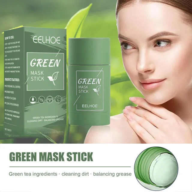 Máscara de té verde palo limpieza facial aceite acné control de espinillas limpieza profunda NUEVO