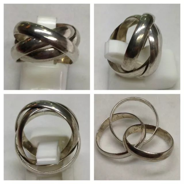 Dreifachring 925er Silber Silberring Ring Mehrfachring