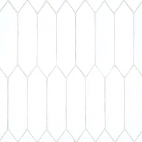 Reine Matte Picket Ceramic Tile 3" x 12", White (34-Pack, 6.9 SF)